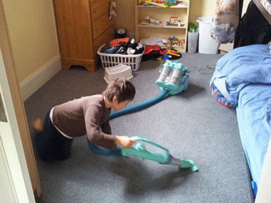 vacuuming